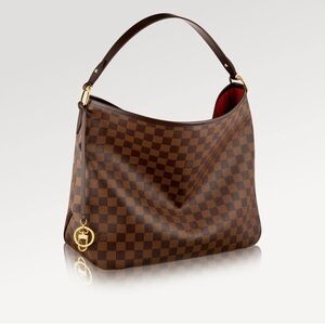 Louis Vuitton Brown Checkered Hobo Bag